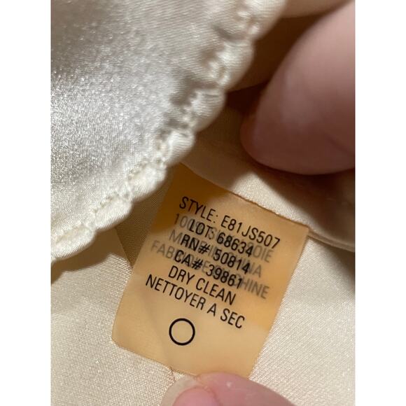 Elie Tahari Tamar Chiffon Silk Layered Blouse Womens Small Beaded Cream MSRP$268 - Picture 6 of 9